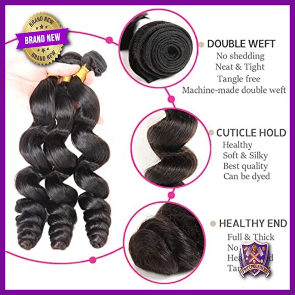 Loose Wave Human Hair Extensions 16 18 20+14 Inch with 4x4 Lace Closure main image 5